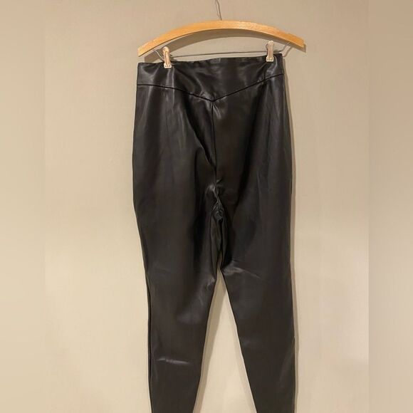 Asos Design Size 12 Tall High-waisted Faux‎ Leather Pants - Picture 4 of 6